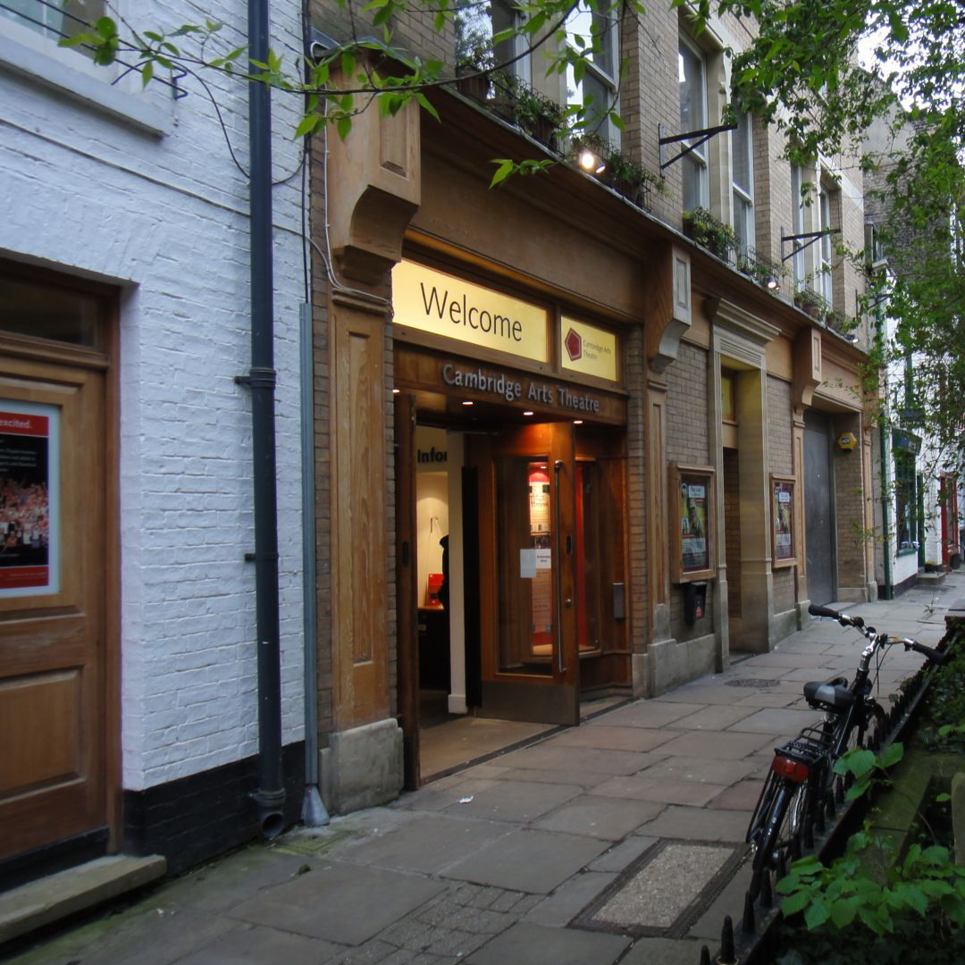 The Cambridge Arts Theatre at number 6 St. Edwards Passage in Cambridge.